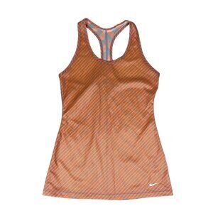 Nike Dri-Fit Slim-Fit Racerback Athletic Tank Striped Scoop-Neck Sz. M
